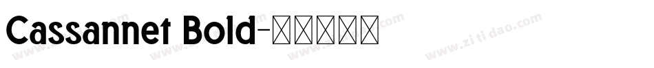 Cassannet Bold字体转换